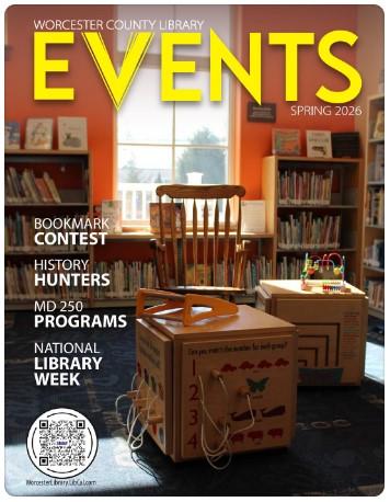 cover of library calendar of events Spring 2026